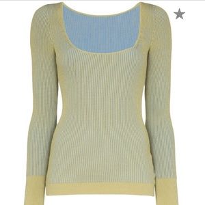 NWT Jacquemus La Maille Rosa Striped Knit Top